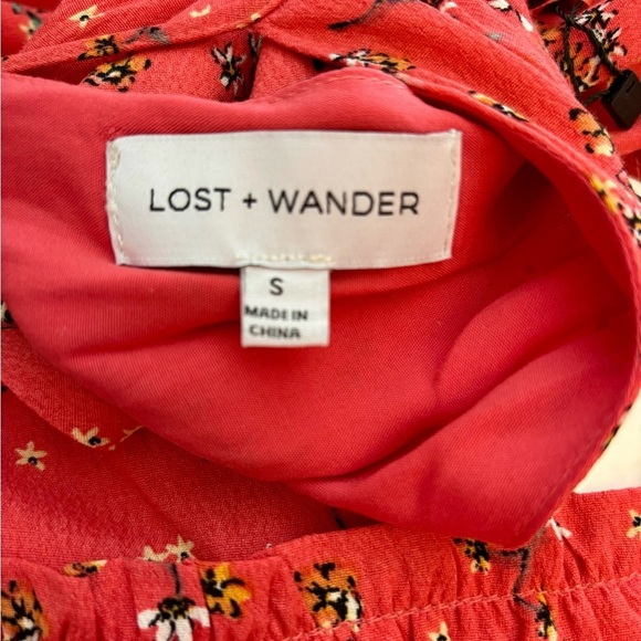 Lost + Wander Orange Smocked maxi dress NWT - Picture 6 of 6